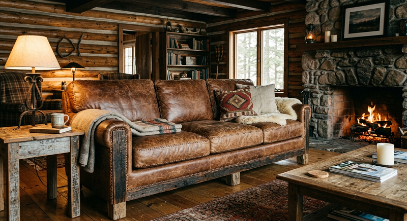 Rustic Style Sofa